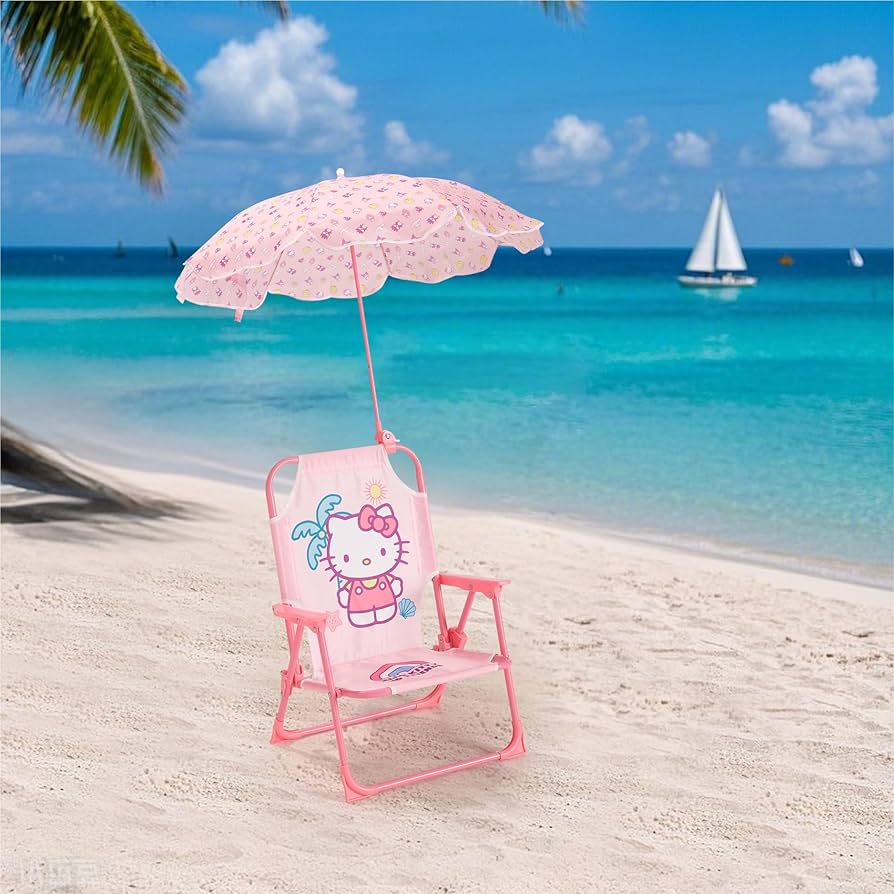 Amazon.com: Sanrio Hello Kitty Kids Outdoor Folding Beach Chair