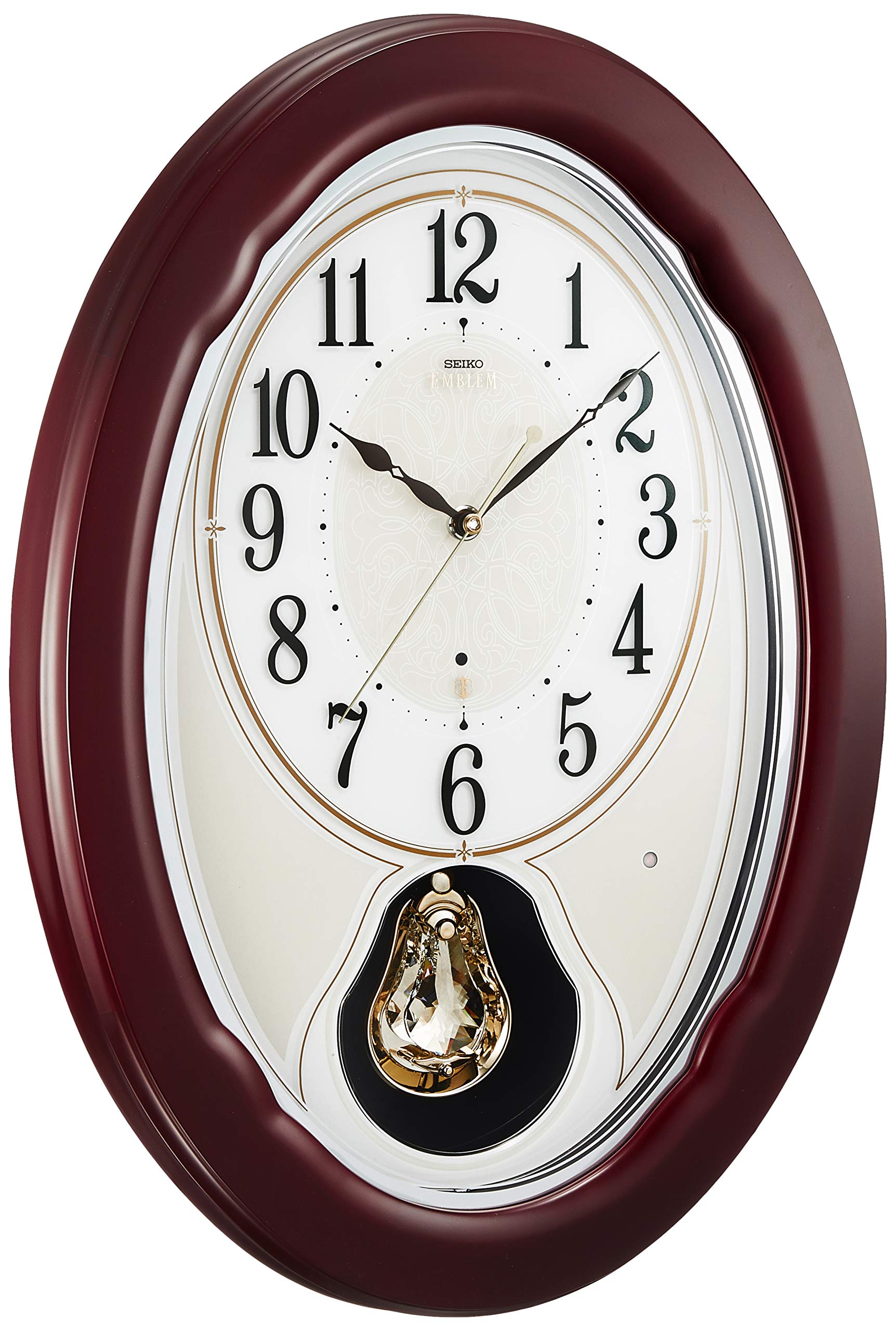 Amazon.co.jp: セイコークロック 掛時計 茶木地 434×310×78mm 電波