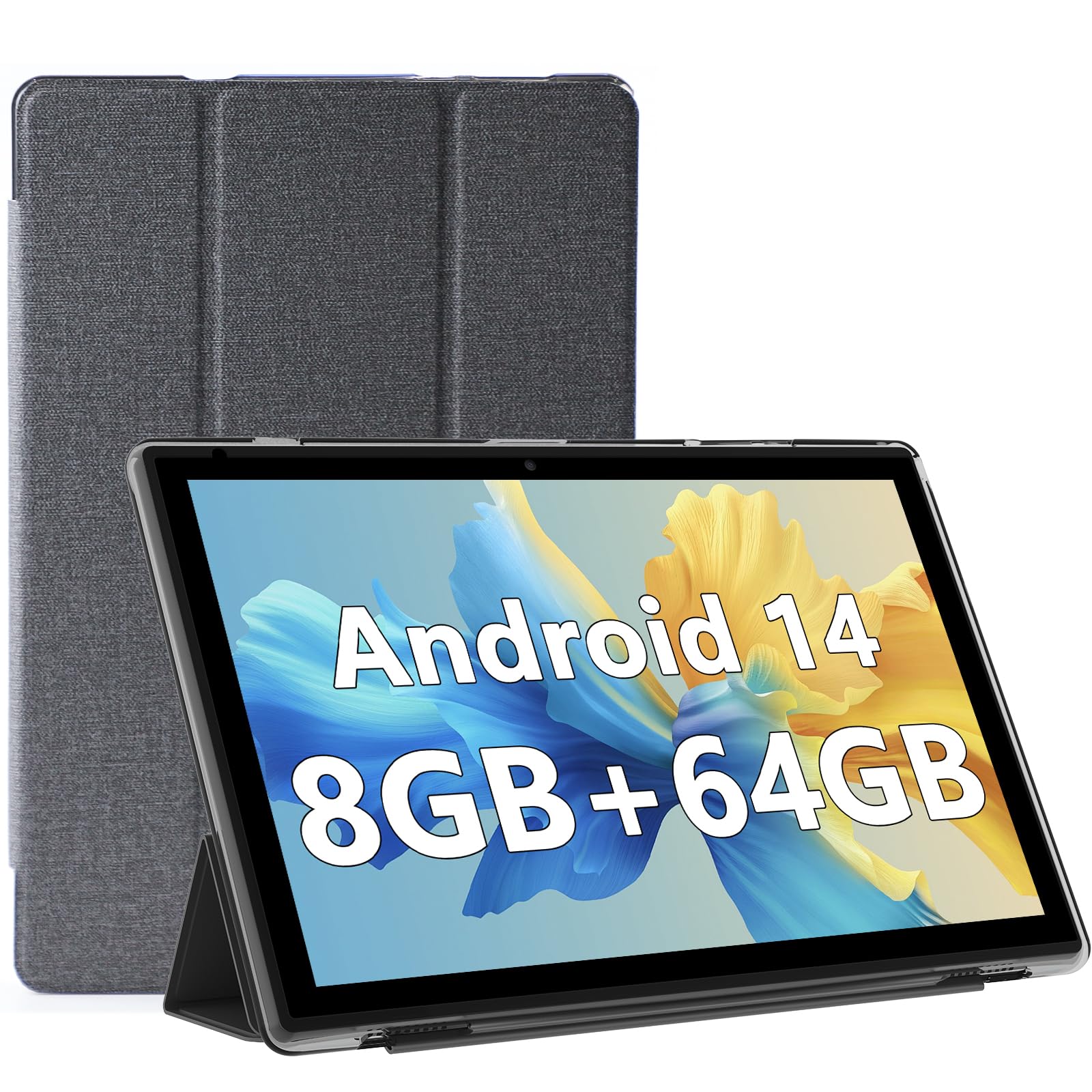 Amazon.com : Android 14 Tablet, 10 inch Tablets with Case, 8GB RAM