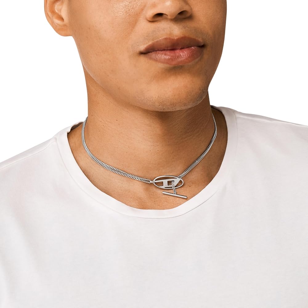 Amazon | Diesel メンズ ステンレススチールチェーンネックレス(モデル