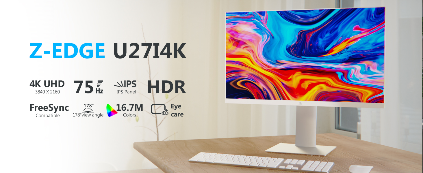 Amazon.co.jp: Z Z-Edge(ゼロエッジ) 4Kモニター 27型 IPS ゲーミング