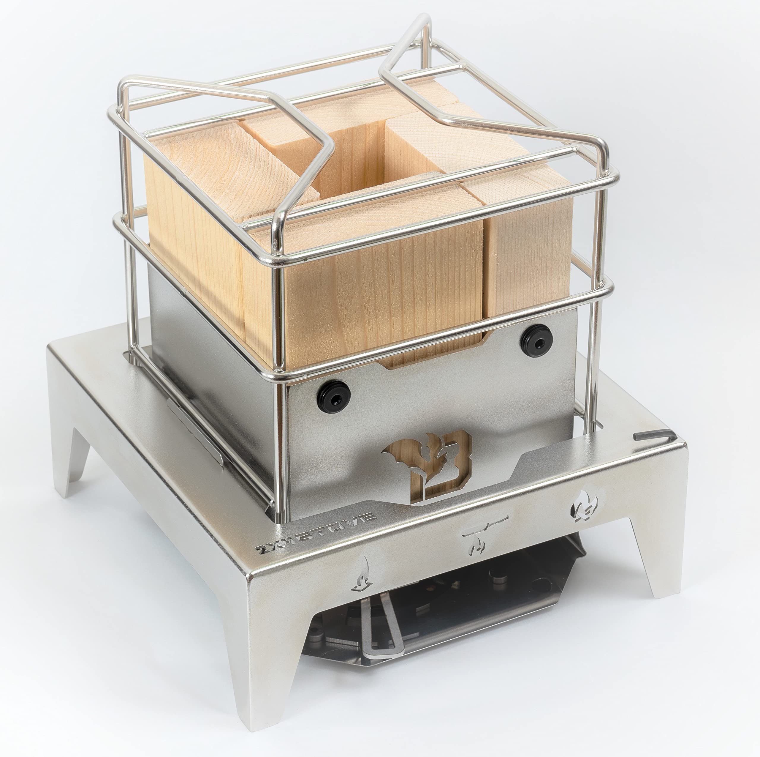 Amazon | 吹火台 2×4STOVE （IRONBLOCK) 収納袋&調理フレーム&熱灰