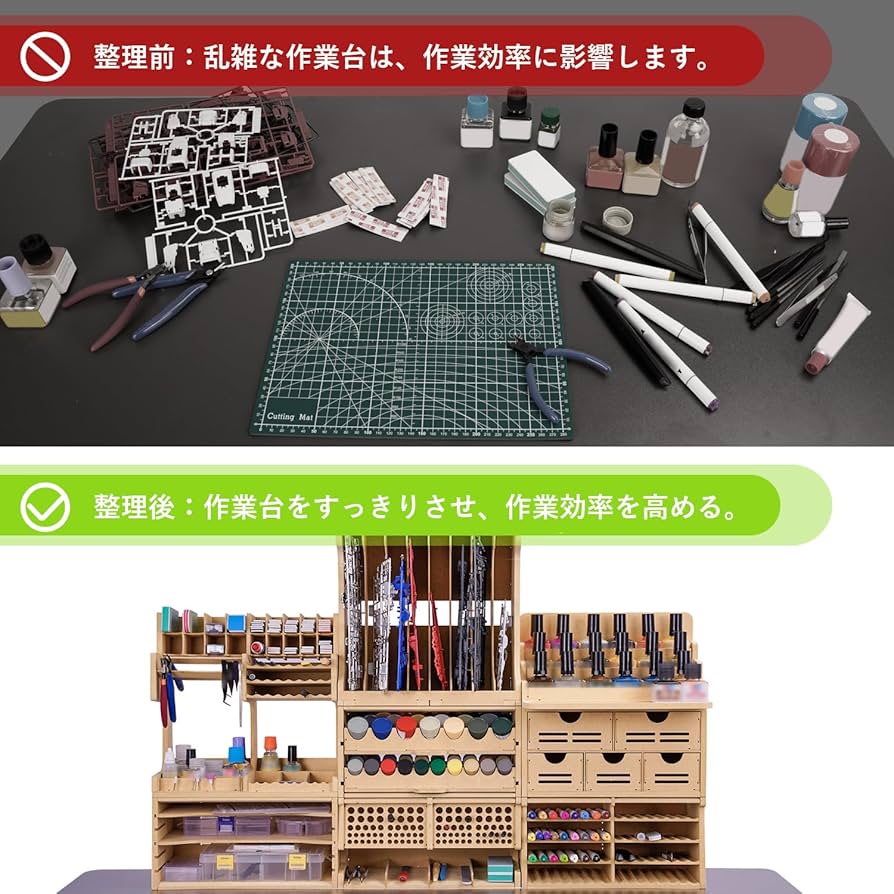 Amazon | Bucasso プラモデル ペイントラック モデルツール収納ラック