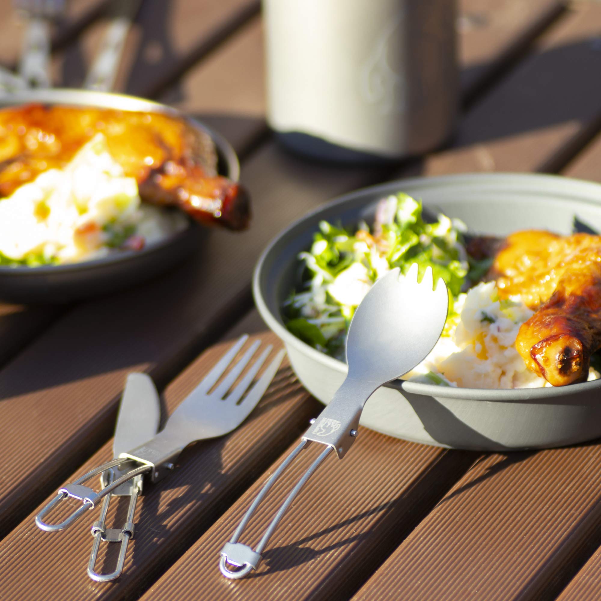 BRUNT チタンスプーン フォーク ナイフ オリーブ 3点セット 未使用 節約