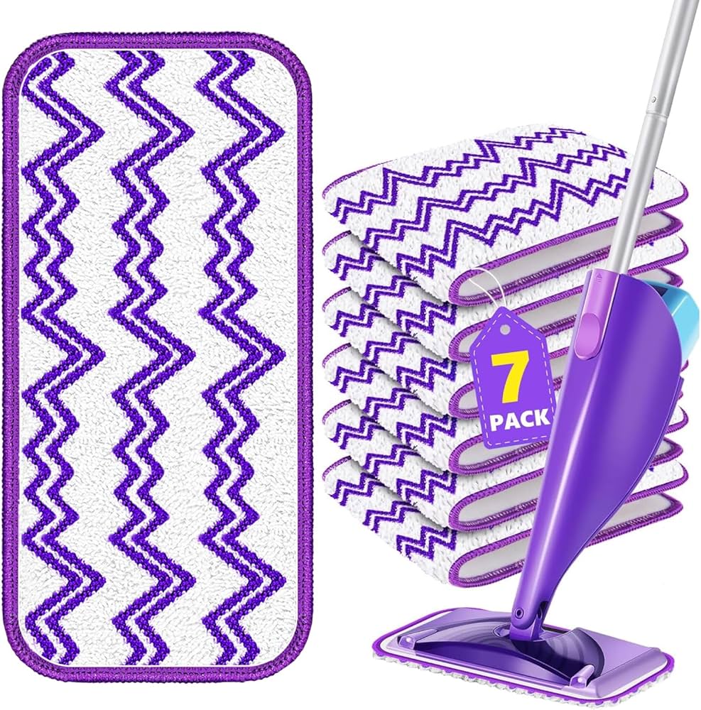 Amazon.com: 7 Pack Reusable Mop Pads Compatible with Swiffer Wet