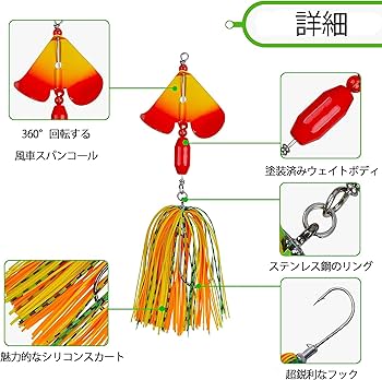 Amazon.co.jp: バズベイト バス釣り ルアー バススピナーベイト