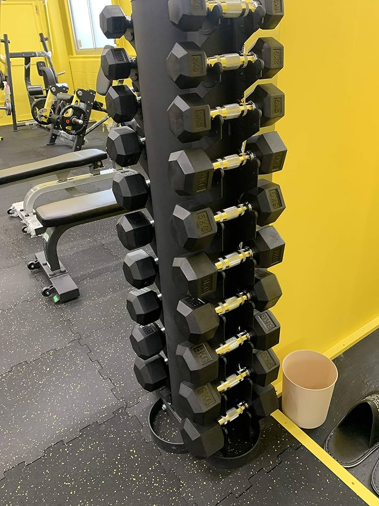 Amazon | 1kg~10kgヘックスダンベル＆縦型ダンベルラック | ノー