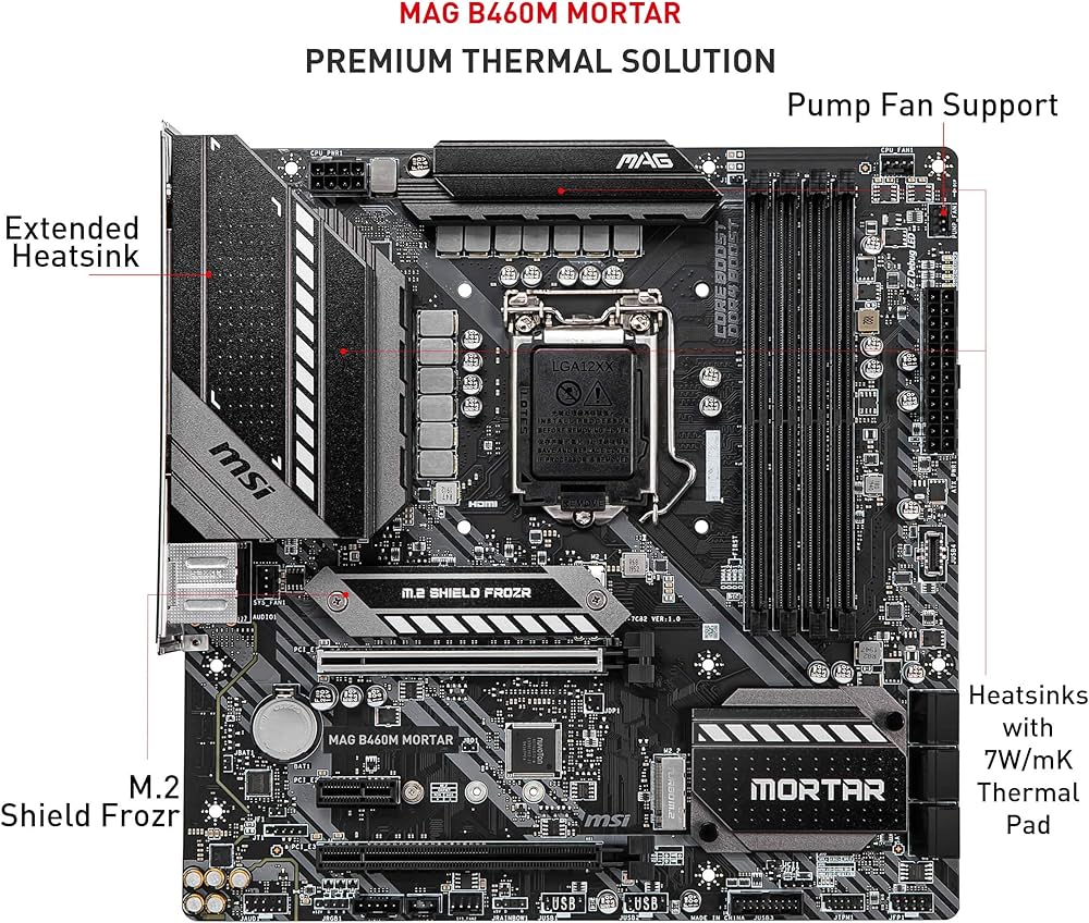Amazon | MSI MAG B460M モルタルゲーミングマザーボード (mATX、第10
