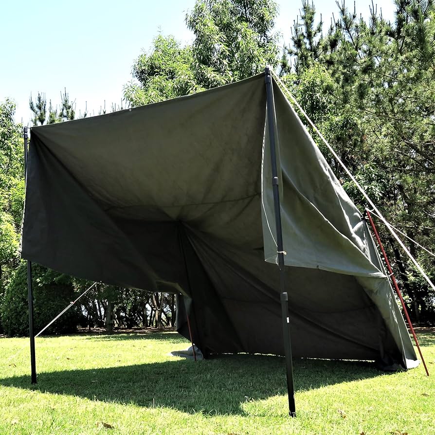 Amazon | HOBI 軍幕タープ【日本製】4×4m 上質ソルジャー帆布