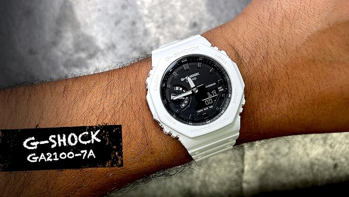 Amazon.com: G-Shock GA2100-7A White One Size : Clothing, Shoes