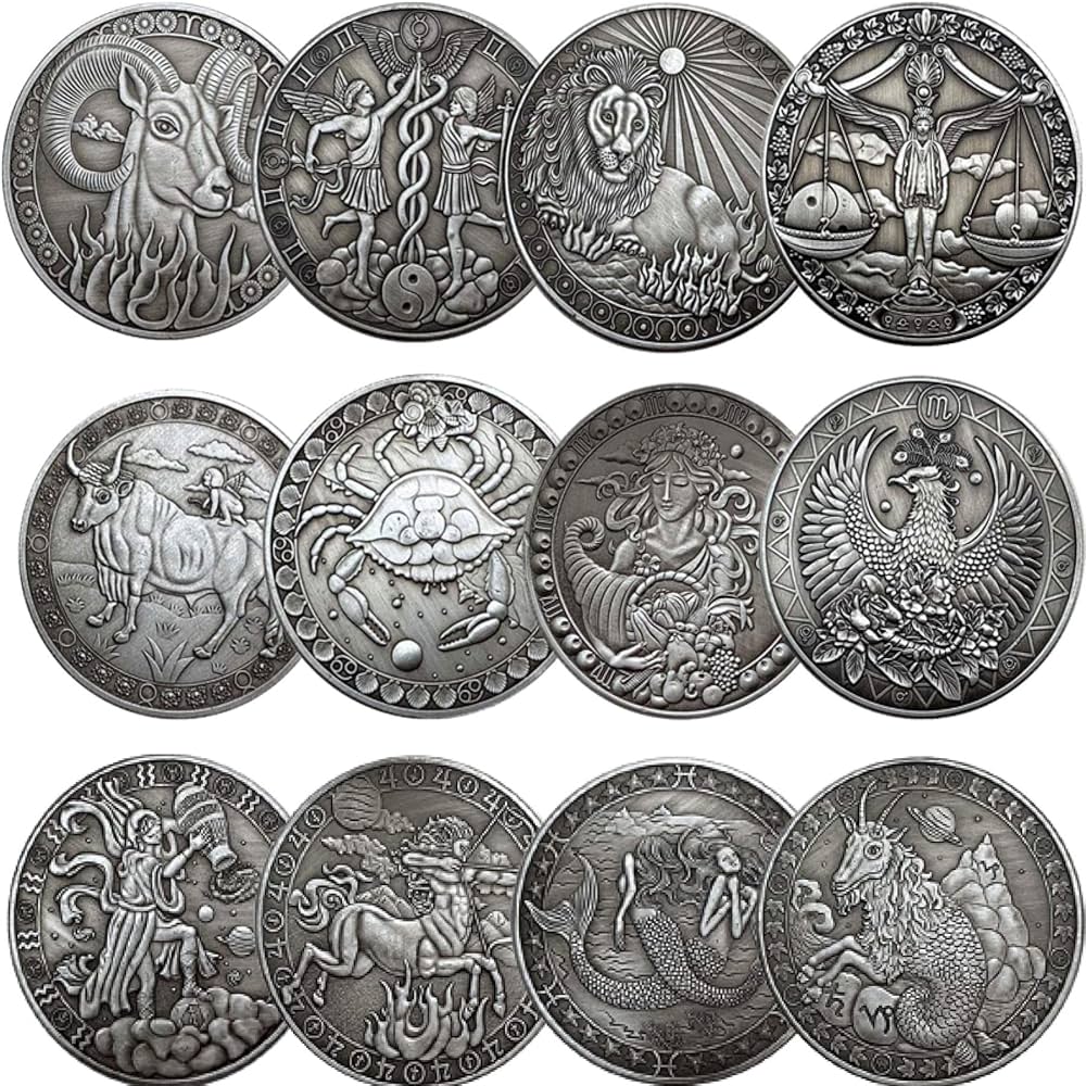 Amazon | Gavit 12星座コイン 記念コイン 天文学 心理学 占い