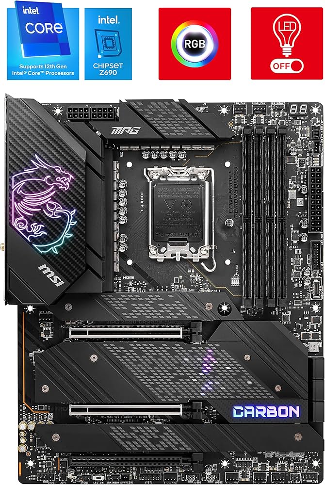 Amazon | MSI MPG Z690 Carbon Intel Z690 LGA 1700 ATX DDR5-SDRAM
