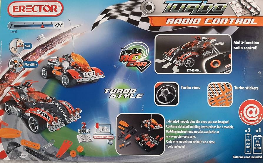 Amazon.com: Erector Turbo - Radio Control Car Construction Set
