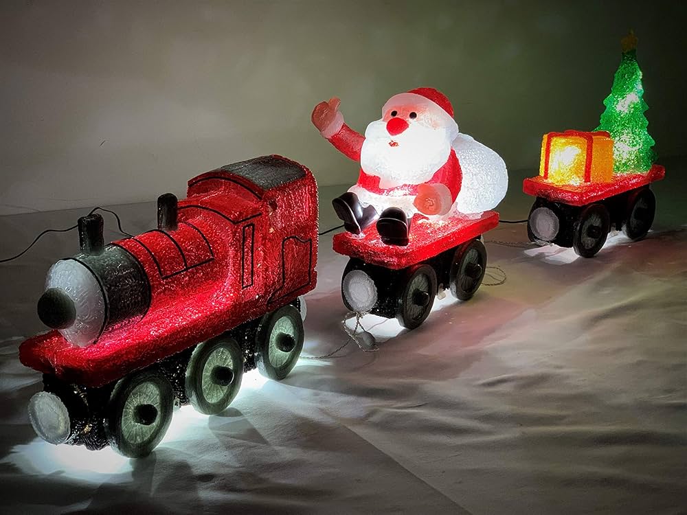 Amazon.co.jp: 機関車サンタ（3両セット）サンタトレイン 全長100cm