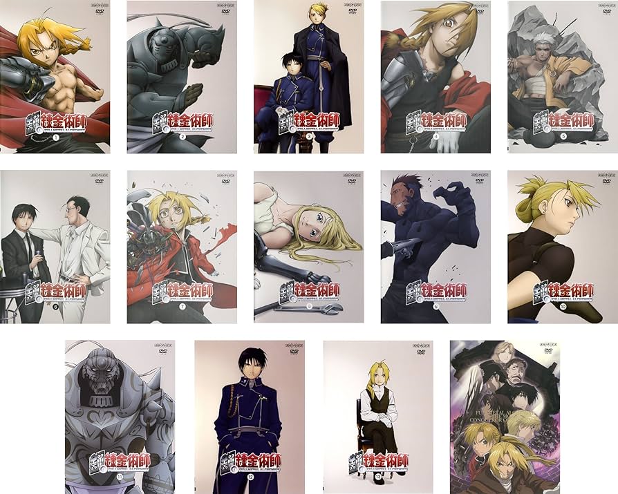 ケース無し不織布 鋼の錬金術師1期+2期+劇場版 DVD31巻セット ケース