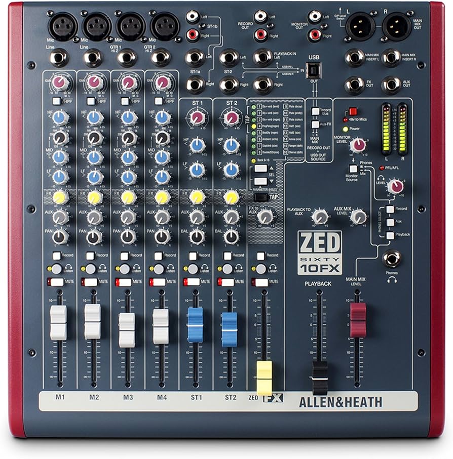Amazon.com: Allen & Heath ZED60-10FX - Touring Quality Audio Mixer