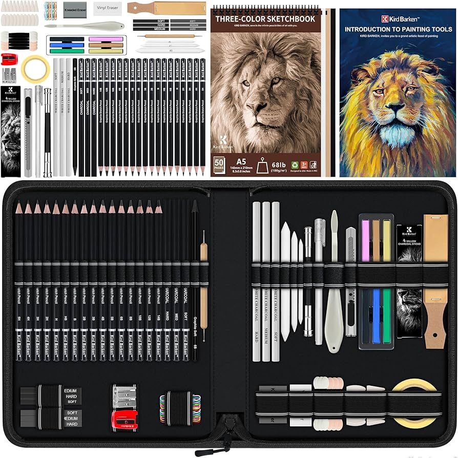 Amazon.com: Kird Barken 112 PCS Professional Drawing Set Sketch