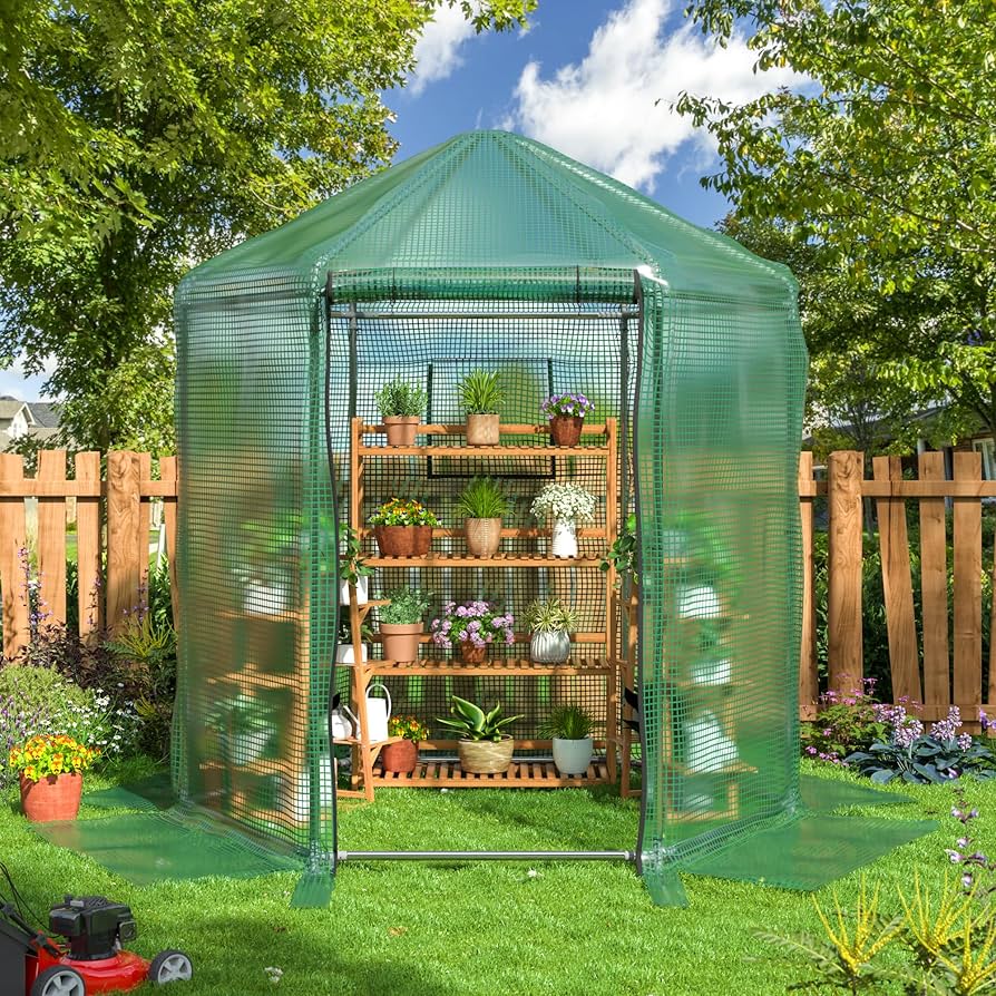 Amazon.com : DAKITO 7x7x7.3 FT Walk-in Greenhouse, Heavy-Duty