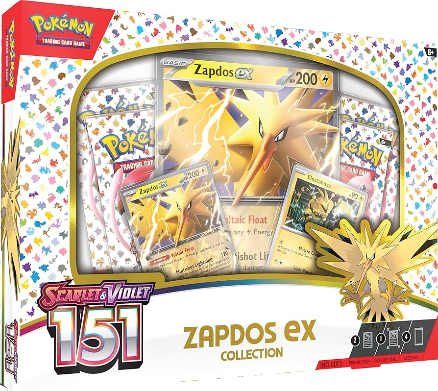 Amazon.com: Pokemon TCG Scarlet & Violet 3.5 Pokemon 151 Zapdos Ex