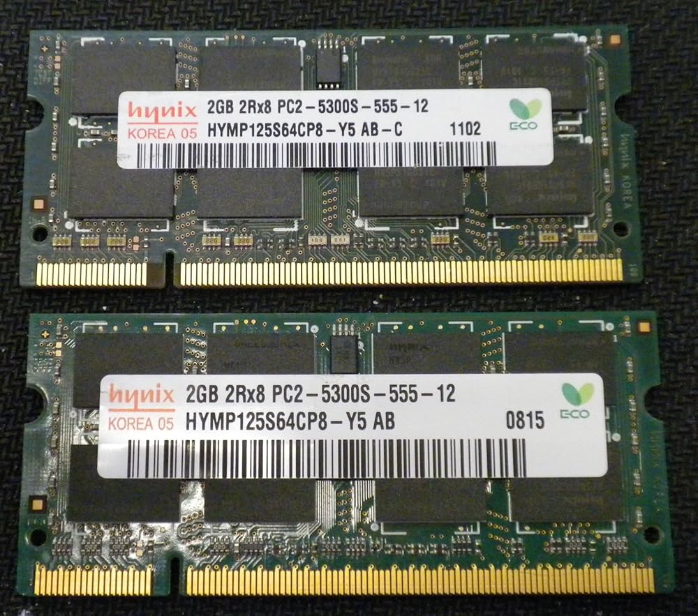 Amazon | 各社 PC2-5300S (DDR2-667) 2GB x 2枚組み 合計4GB SO-DIMM