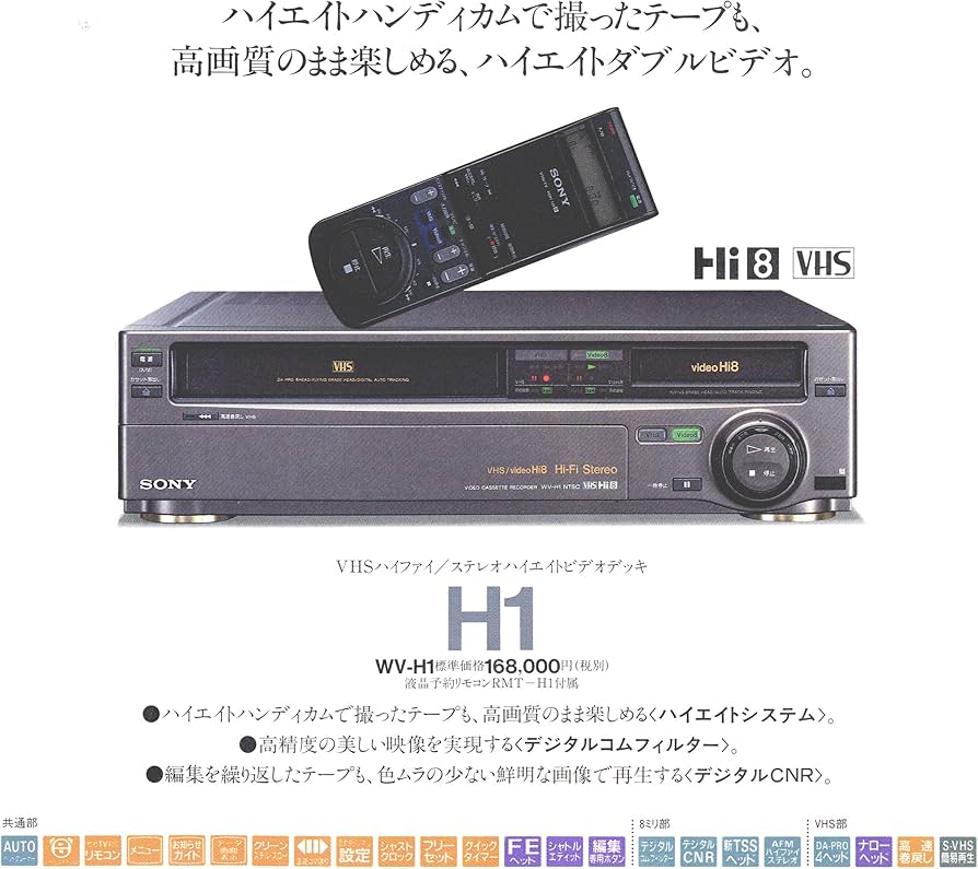 Amazon | SONY ソニー WV-H1 ビデオカセットレコーダー （Hi8/VHS