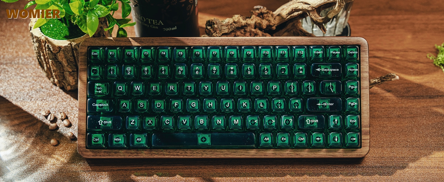 Amazon | ワイヤレスキーボード木製 Womier WD75 V2 ポーリングレート