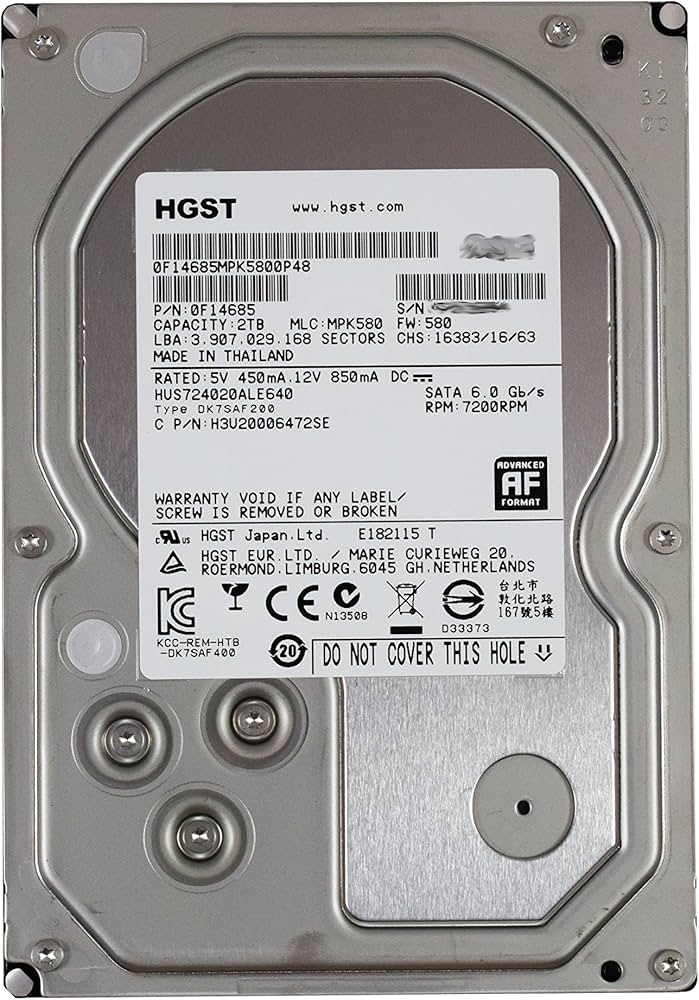 Amazon | HGST Ultrastar 7K4000 HUS724020ALE640 内蔵ハードディスク