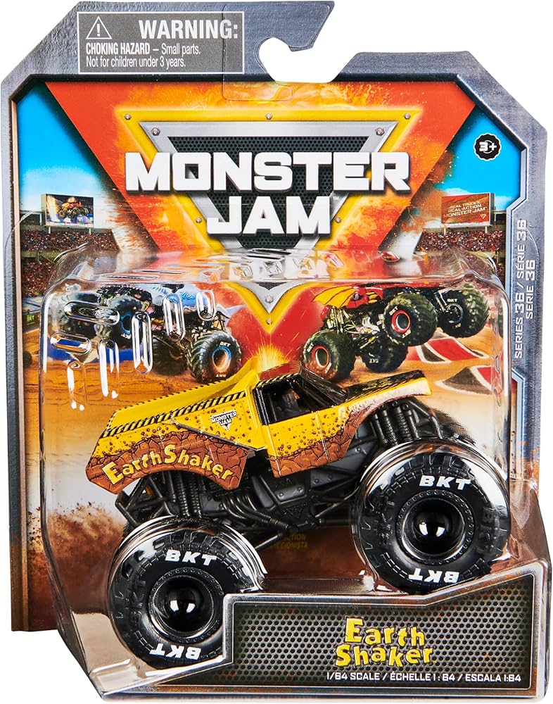 Amazon.com: Monster Jam, Official Earth Shaker Monster Truck, Die