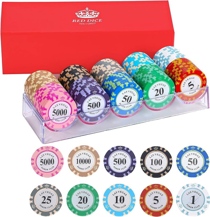 Amazon | Red Dice 本格 カジノチップ プロ仕様 100枚セット(10種類×10