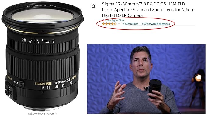 Amazon.com : Sigma 17-50mm F2.8 DC OS HSM Large Aperture Standard
