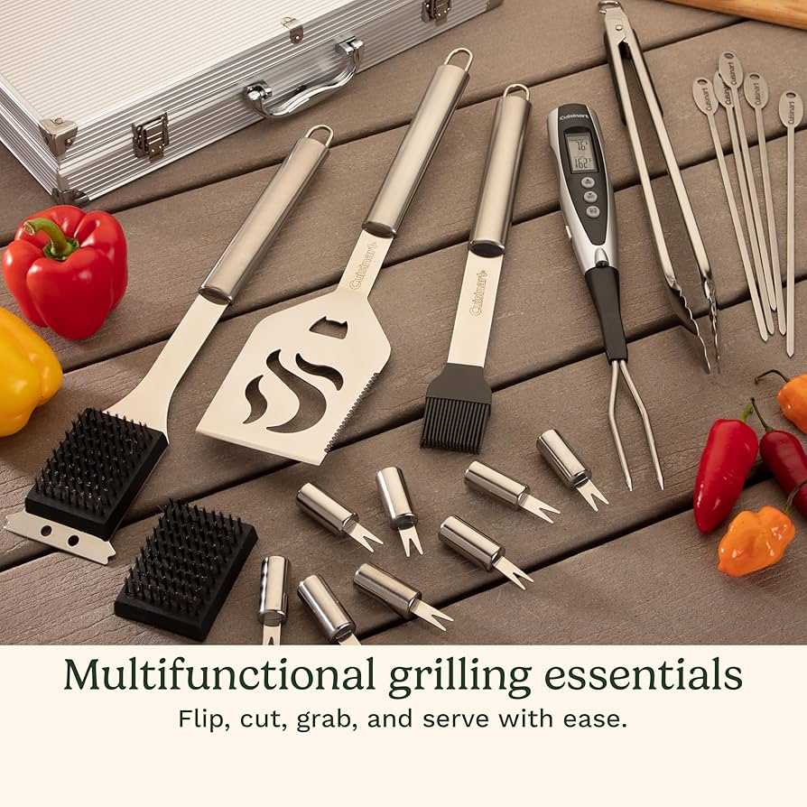 Amazon.com : Cuisinart Deluxe Grill Tool Set, 20-Piece Grill Set