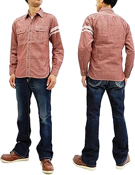 Amazon.co.jp: [桃太郎ジーンズ] SJ091 出陣シャンブレーワークシャツ