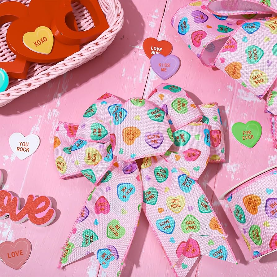 Amazon.com: JarThenaAMCS Valentine's Day Wired Edge Ribbon