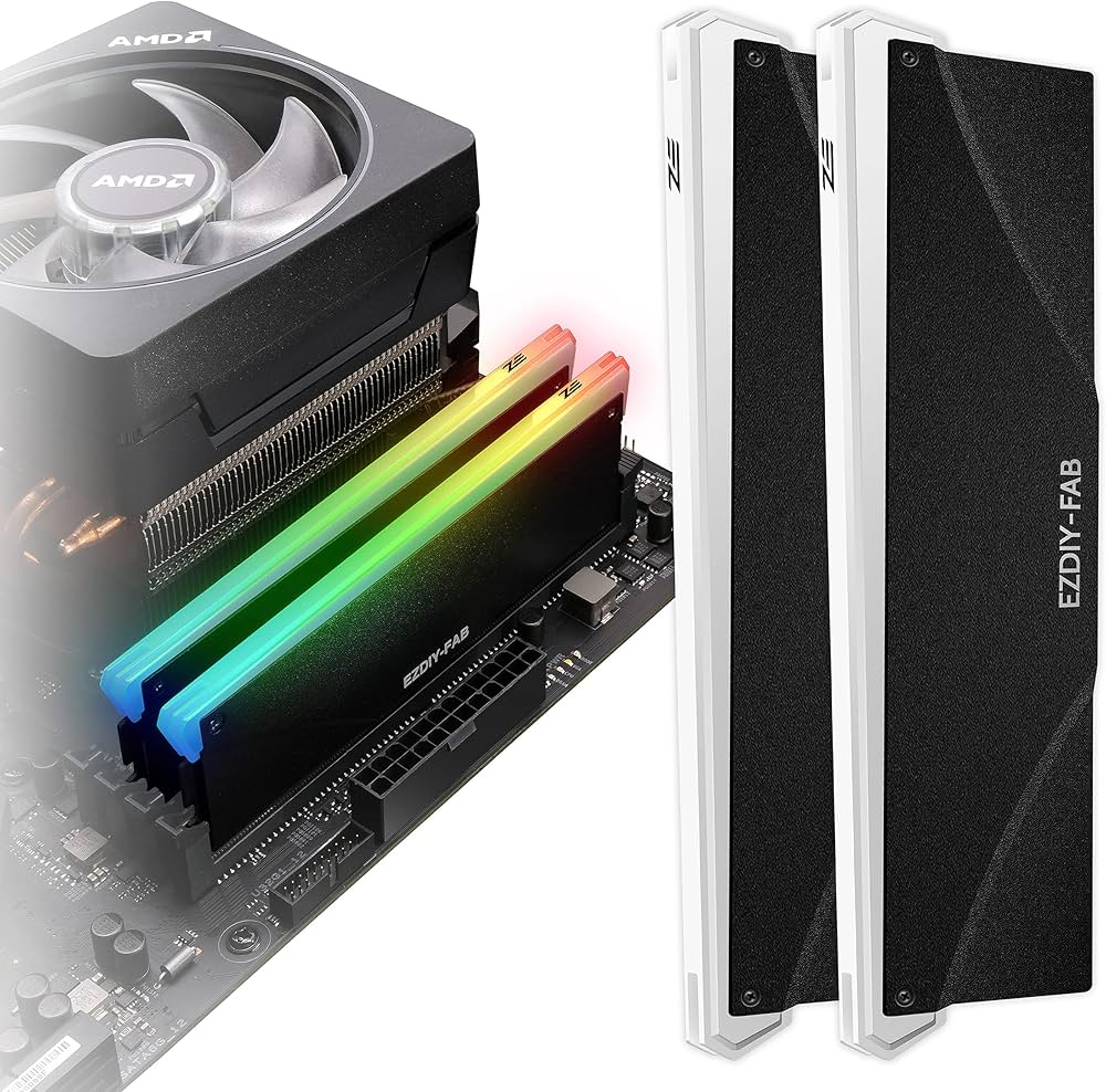 Amazon.co.jp: EZDIY-FAB 新しいバージョン RGB RAM 冷却 メモリ