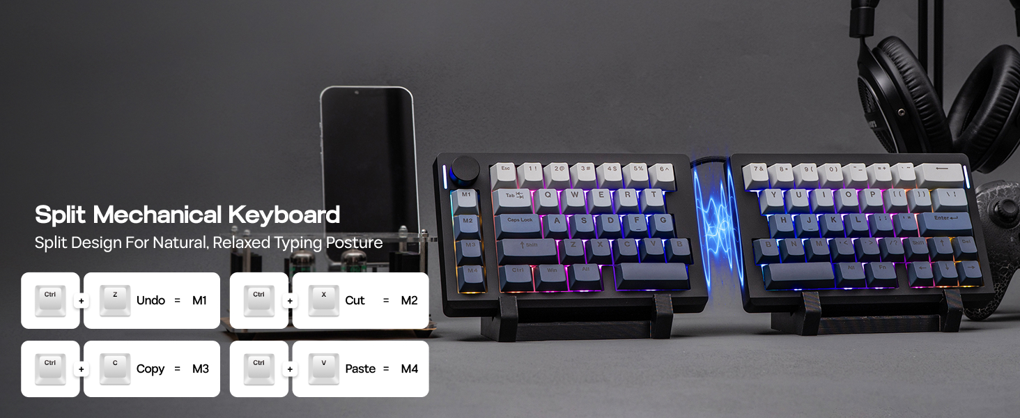 Amazon | EPOMAKER Split70 ワイヤレスゲーミングキーボード 分割