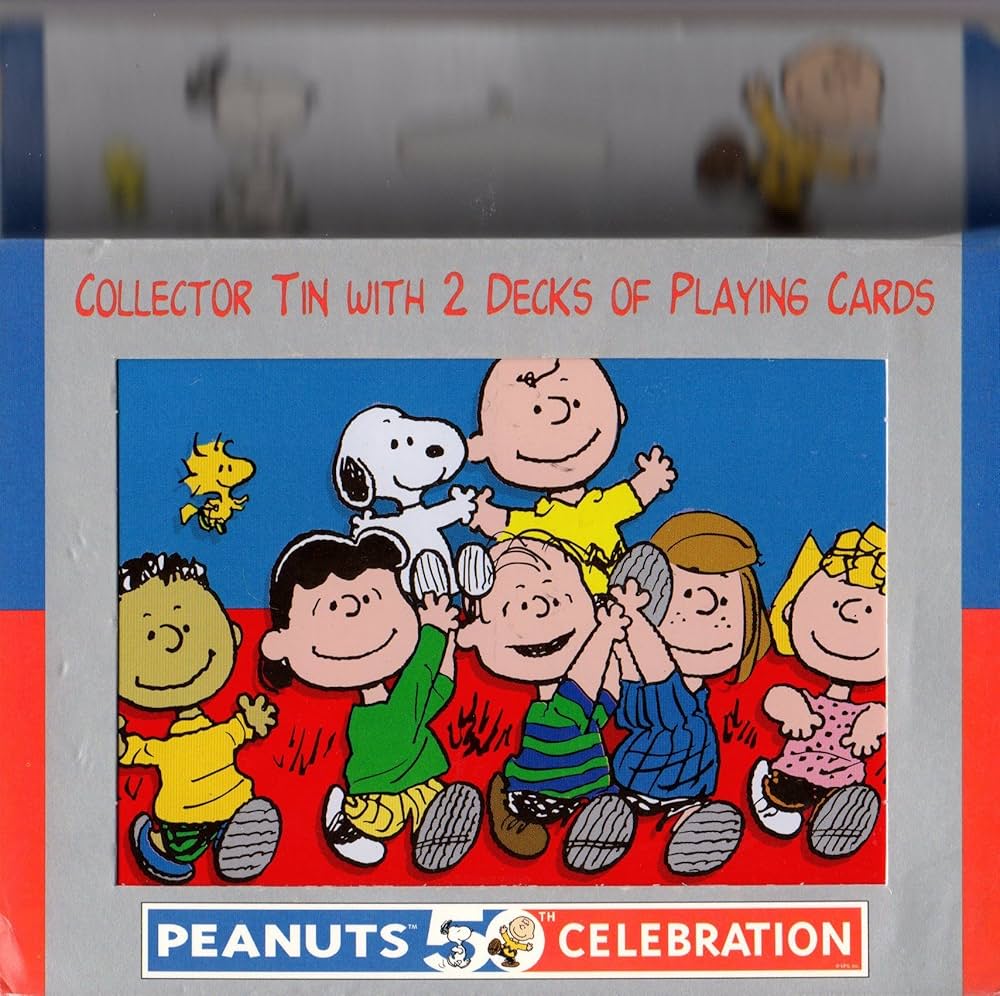 Amazon.co.jp: Peanuts 50歳のお祝いコレクター缶 トランプ2組付き