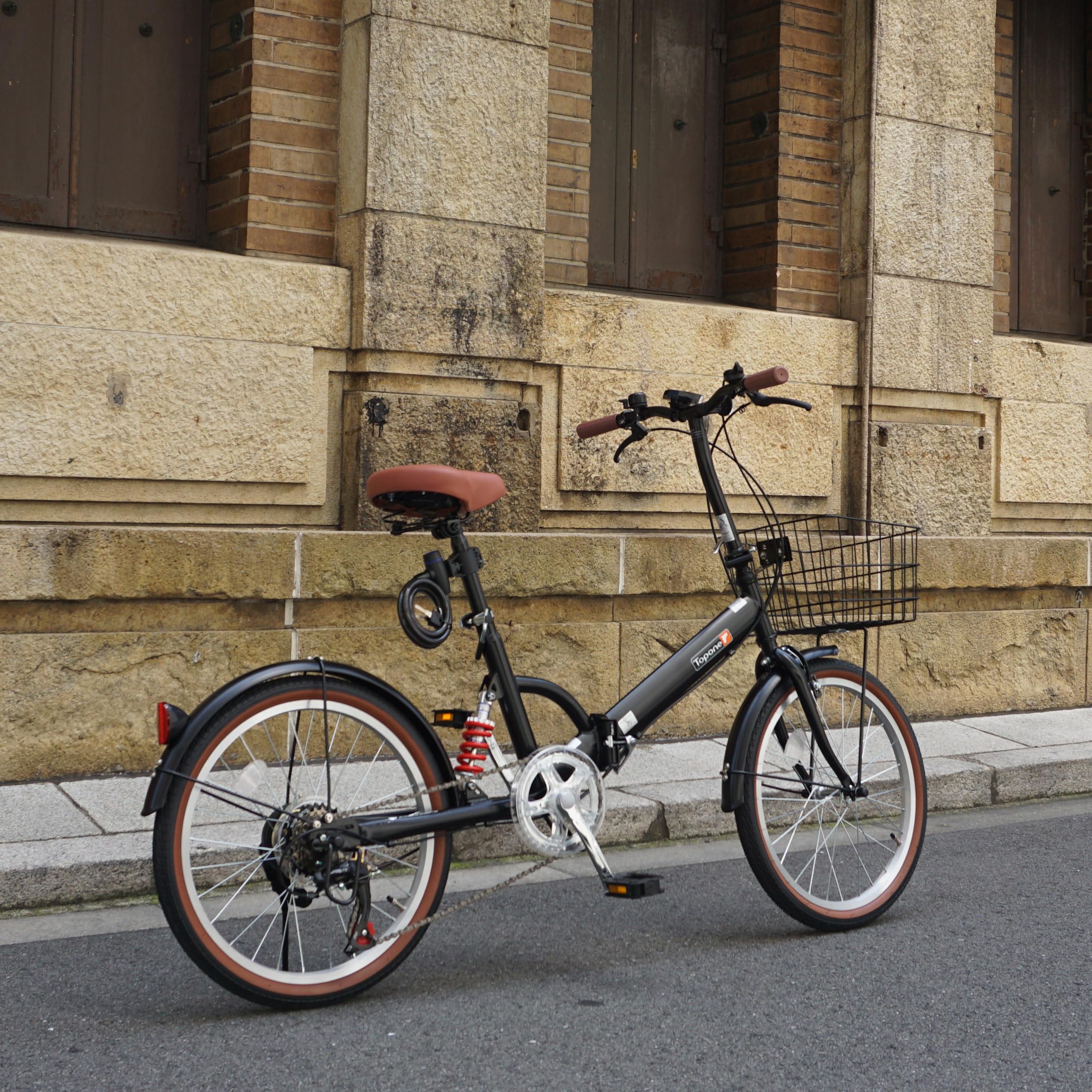 Amazon | 折りたたみ自転車 20インチ リアサスペンション ツートン