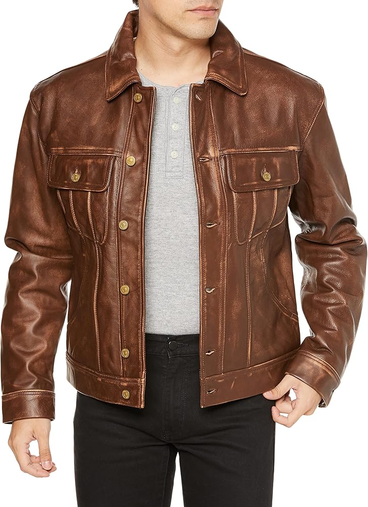 Amazon | [Diesel] (ディーゼル) メンズ レザージャケット A039410NCAN