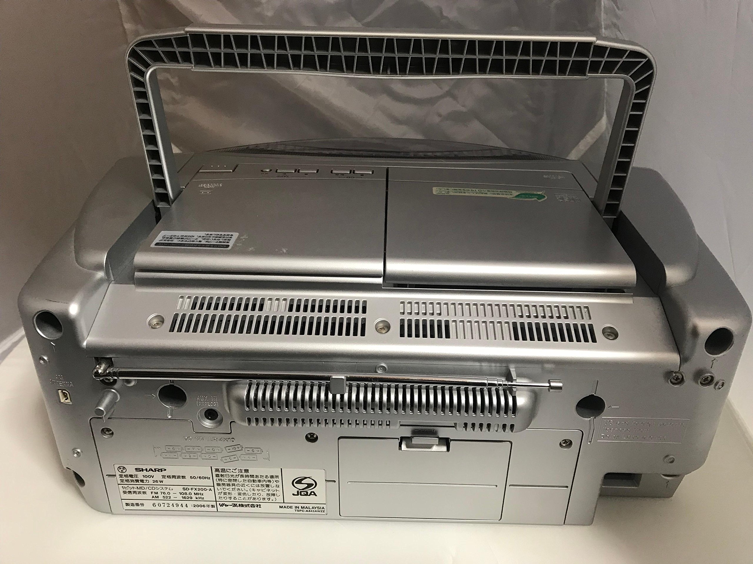 Amazon.co.jp: SHARP 1ビット MD/CDシステムSD-FX200-A(ブルー