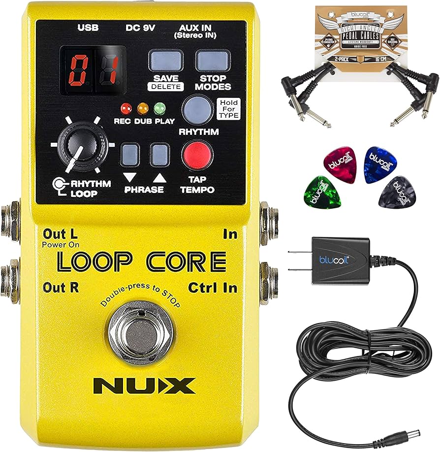 Amazon.com: NUX Loop Core Looper Effects Pedal with Tap Tempo