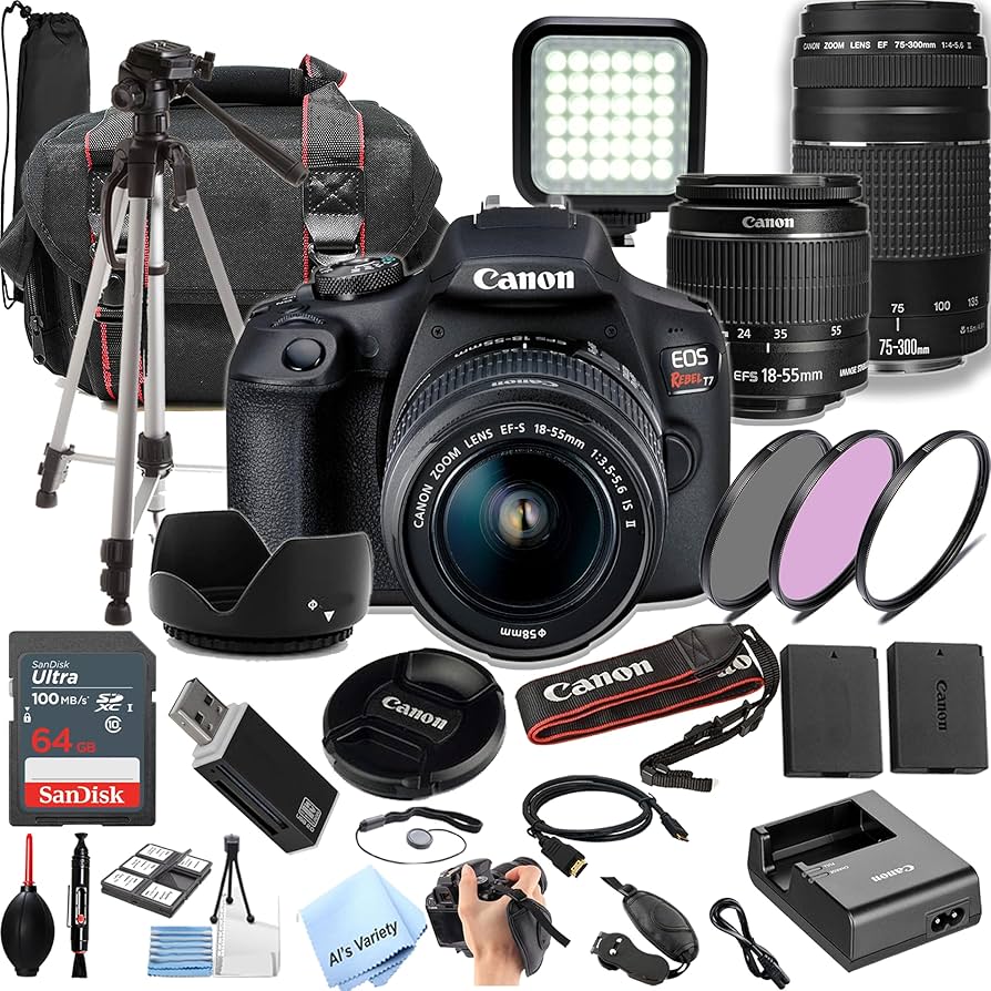 Amazon.com : Canon EOS Rebel T7 DSLR Camera|2 Lens Kit with EF18