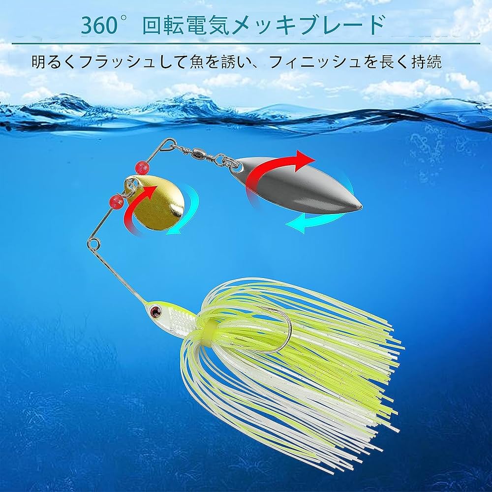 Amazon.co.jp: スピナーベイトセット バス釣り スピナーベイト ルアー
