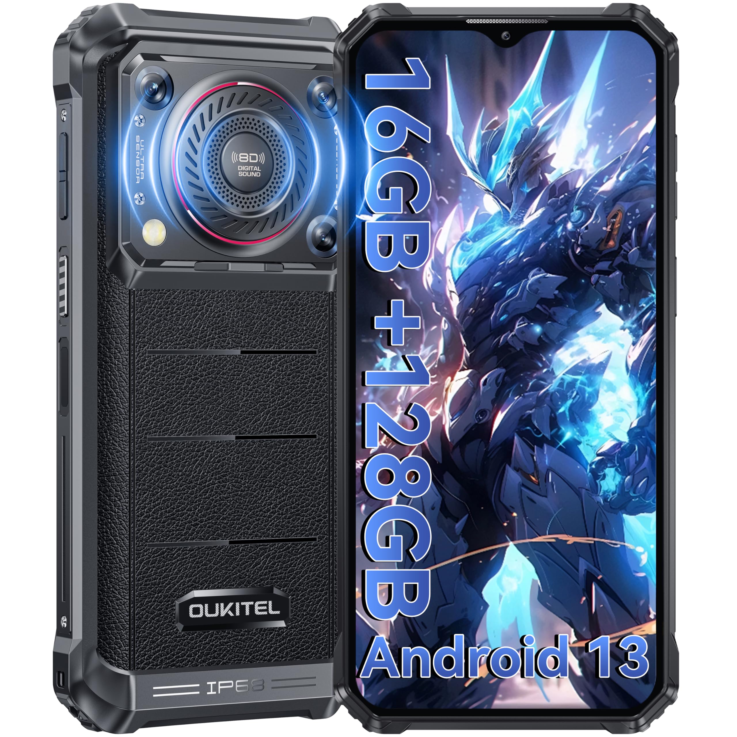 Amazon | OUKITEL WP36 タフネススマホ simフリー 16GB RAM 128GB ROM