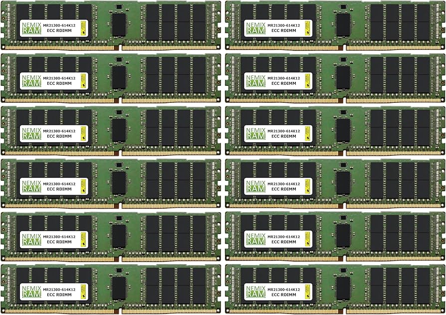 NEMIX RAM 192GB (12X16GB) DDR4 2666MHZ PC4-21300 1Rx4 1.2V CL19