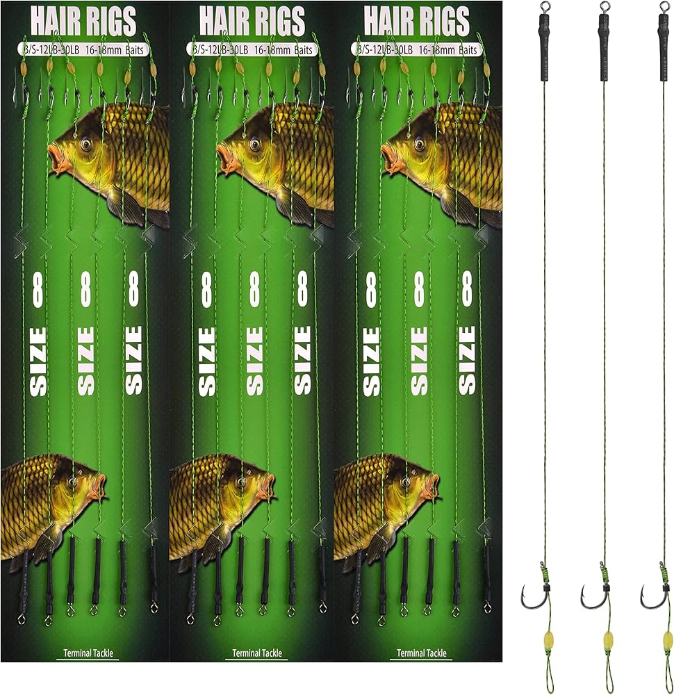 Amazon | 18本組セット 鯉鈎 ボイリーヘアリグ ボイリー仕掛 カープ