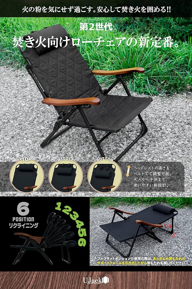 Amazon.co.jp: UJack(ユージャック) 難燃 リクライニング ローチェア
