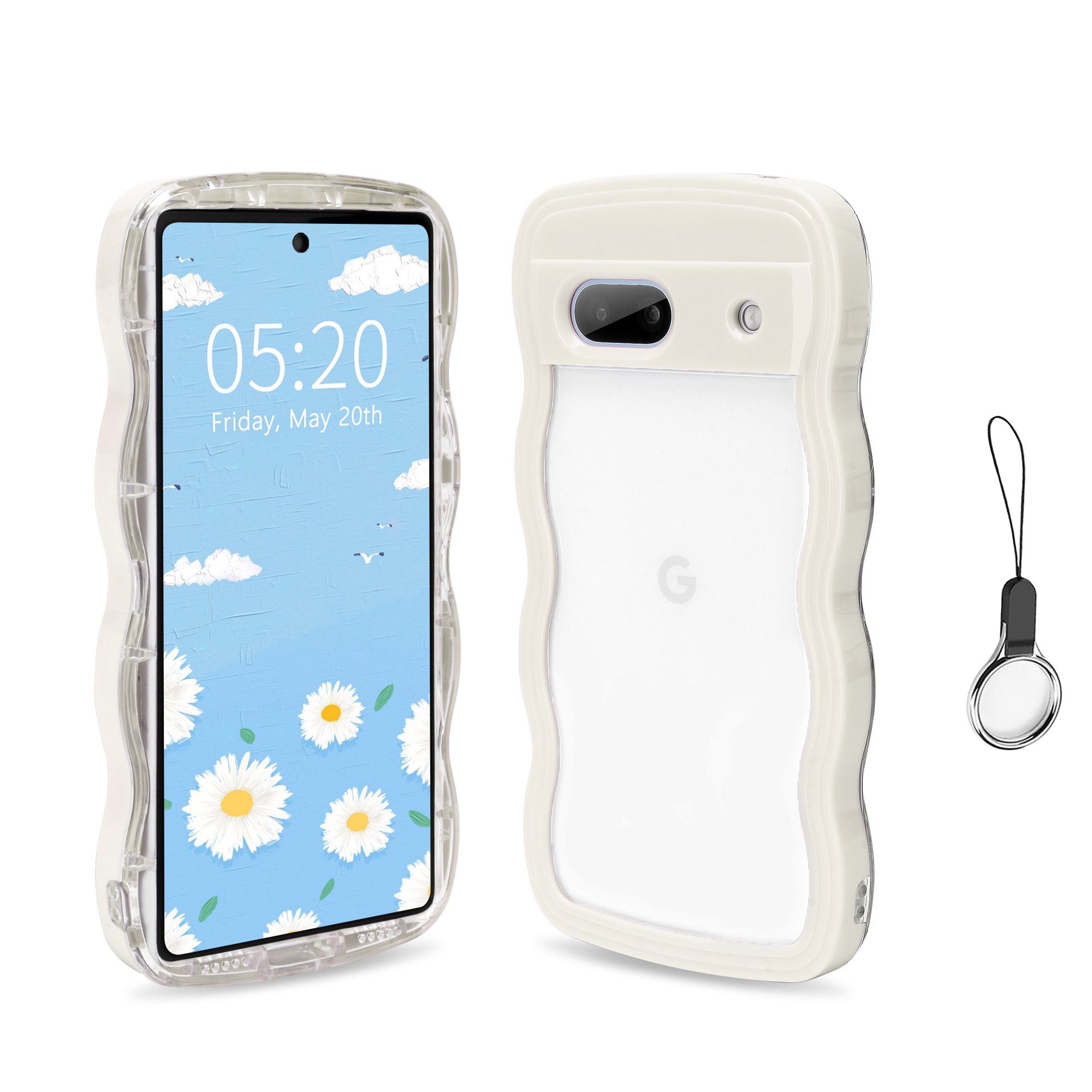Amazon.co.jp: HILEGENER Google Pixel 8A かわいい ケース 波状