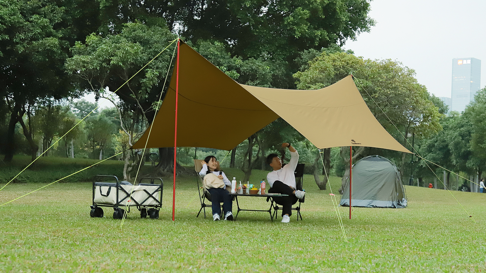 Amazon | GODEARU タープ TCポリコットン ヘキサタープ 4.2mx4.2m