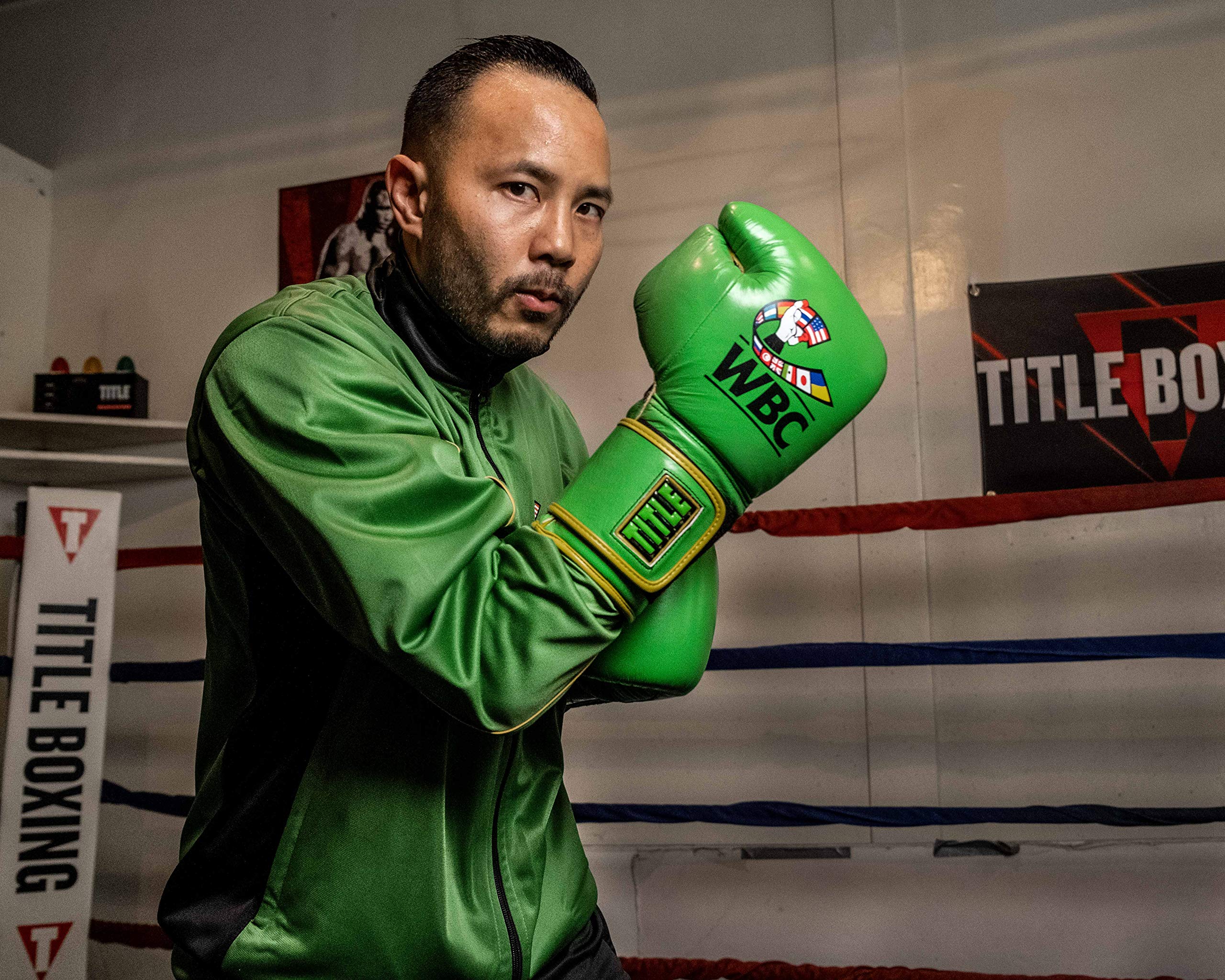 Amazon.co.jp: TITLE Boxing WBCバッググローブ グリーン/ブラック 16