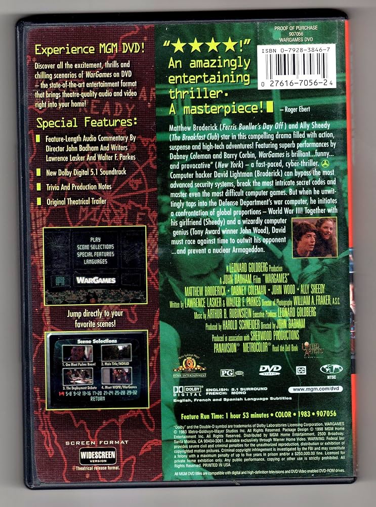 Amazon.com: War Games : Matthew Broderick, Ally Sheedy, John Wood